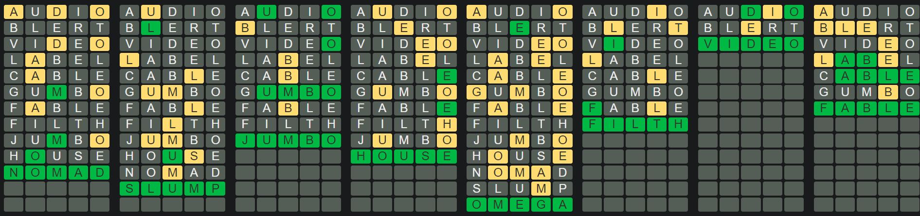 Daily Octordle 353 Answer - January 12th 2023