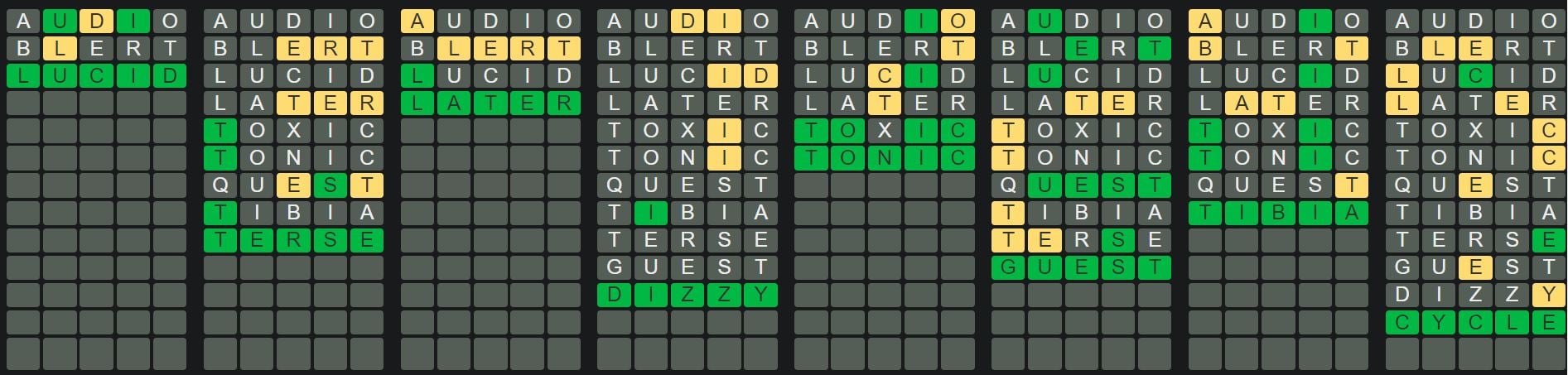 Daily Octordle 366 Answer - January 25th 2023