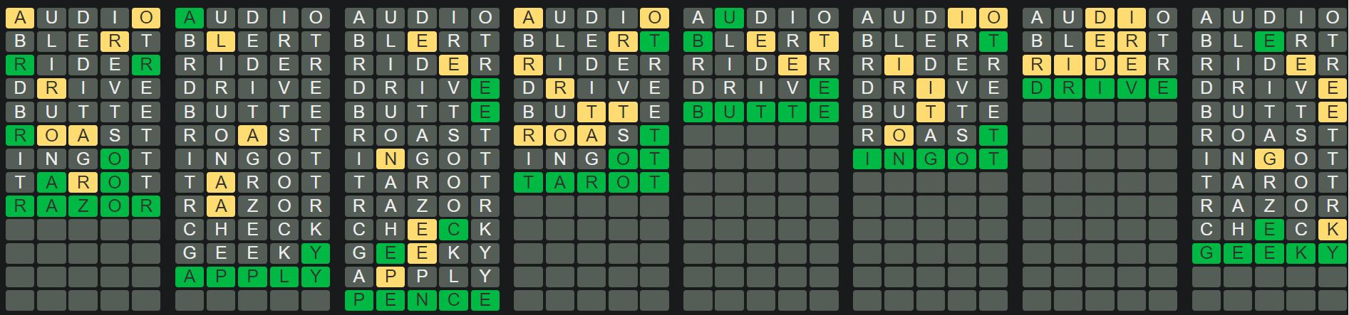 Daily Octordle 367 Answer - January 26th 2023