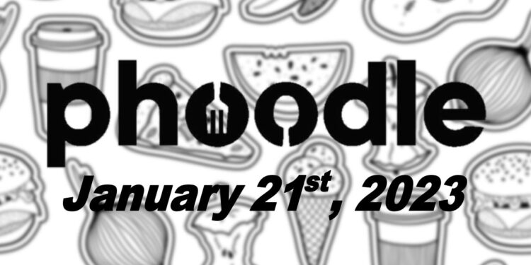 Daily Phoodle - 21st January 2023