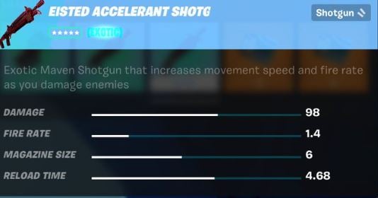 Accelerant Shotgun Exotic Fortnite