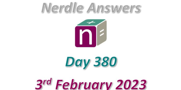 Daily Nerdle 380 Answers - February 3rd, 2023