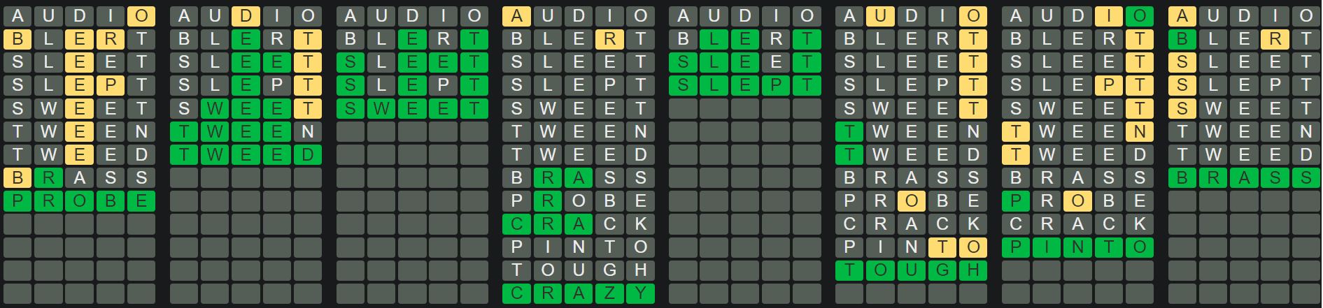 Daily Octordle 375 Answer - February 3rd 2023