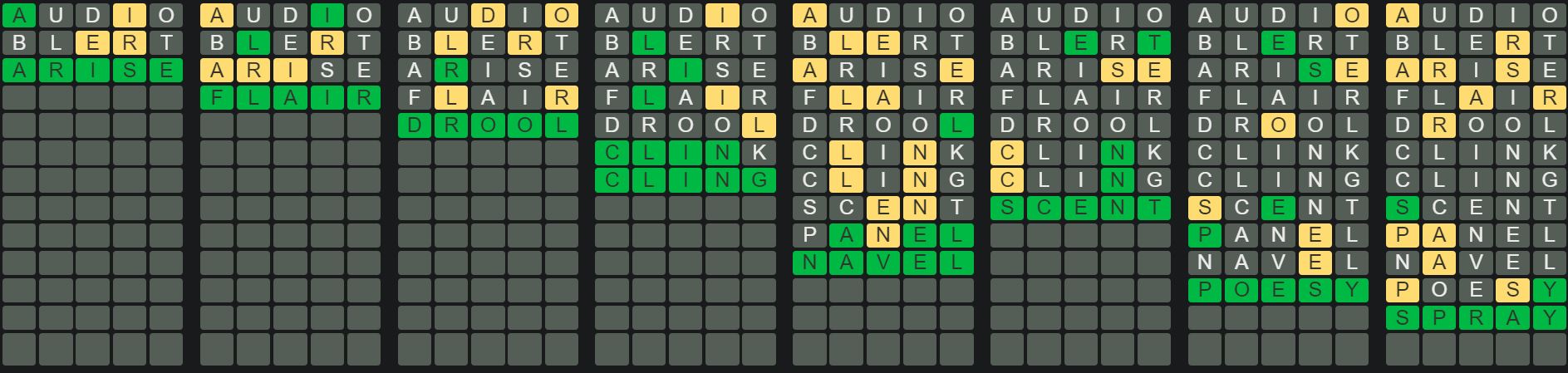 Daily Octordle 381 Answer - February 9th 2023