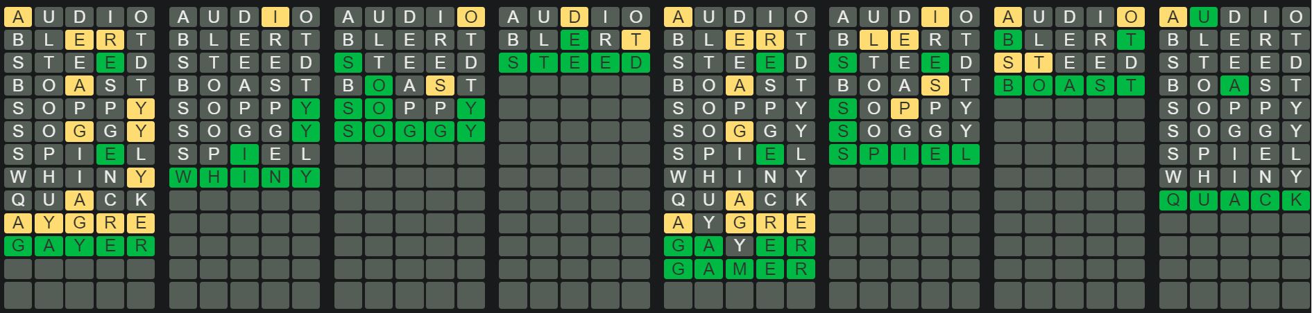 Daily Octordle 383 Answer - February 11th 2023