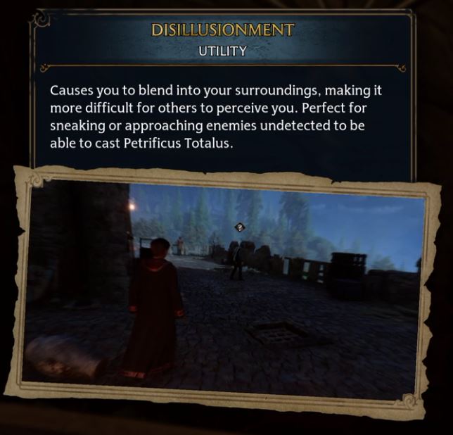 Disillusionment Spell in Hogwarts Legacy