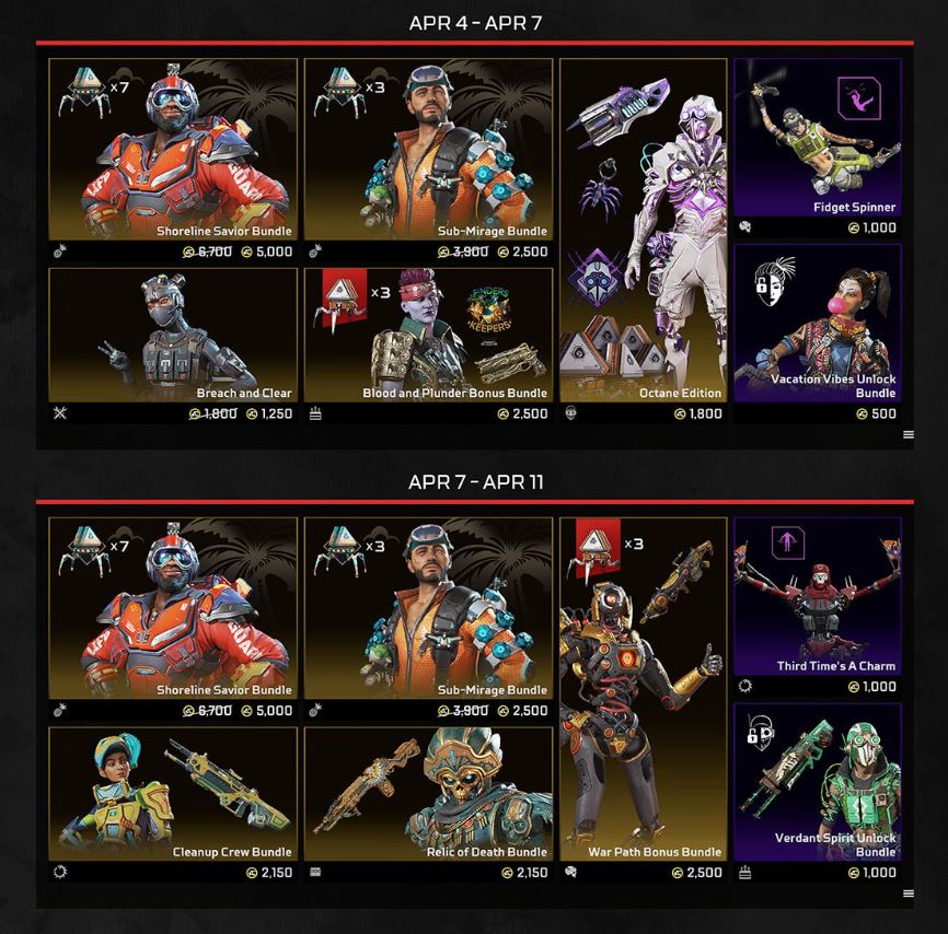 Apex Legends Store April 4 - April 11