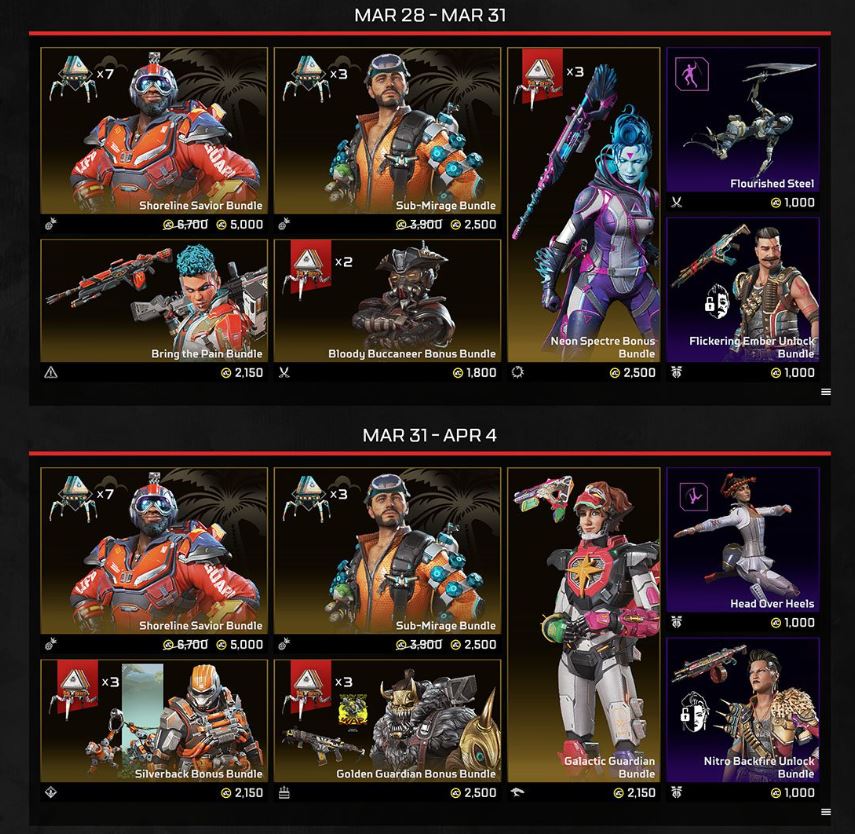 Apex Legends Store March 28 - April 4