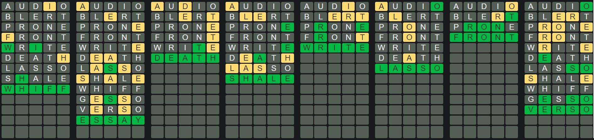 Daily Octordle 403 Answer - March 3rd 2023