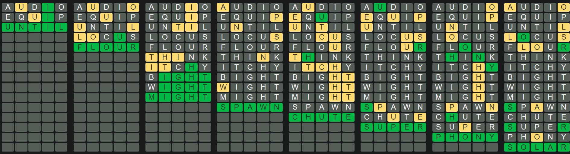 Daily Octordle 423 Daily Sequence Answer - March 23rd 2023