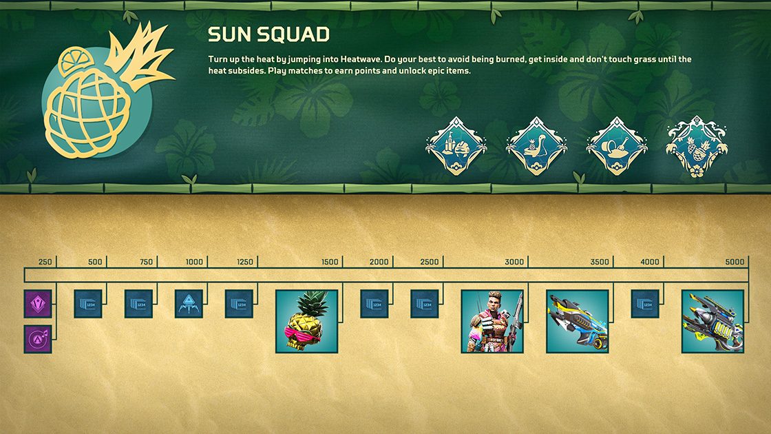 Sun Squad Collection Tracker in Apex Legends