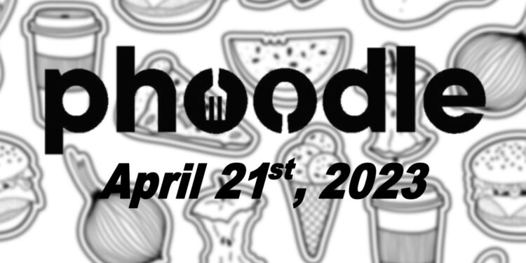 Daily Phoodle - 21st April 2023