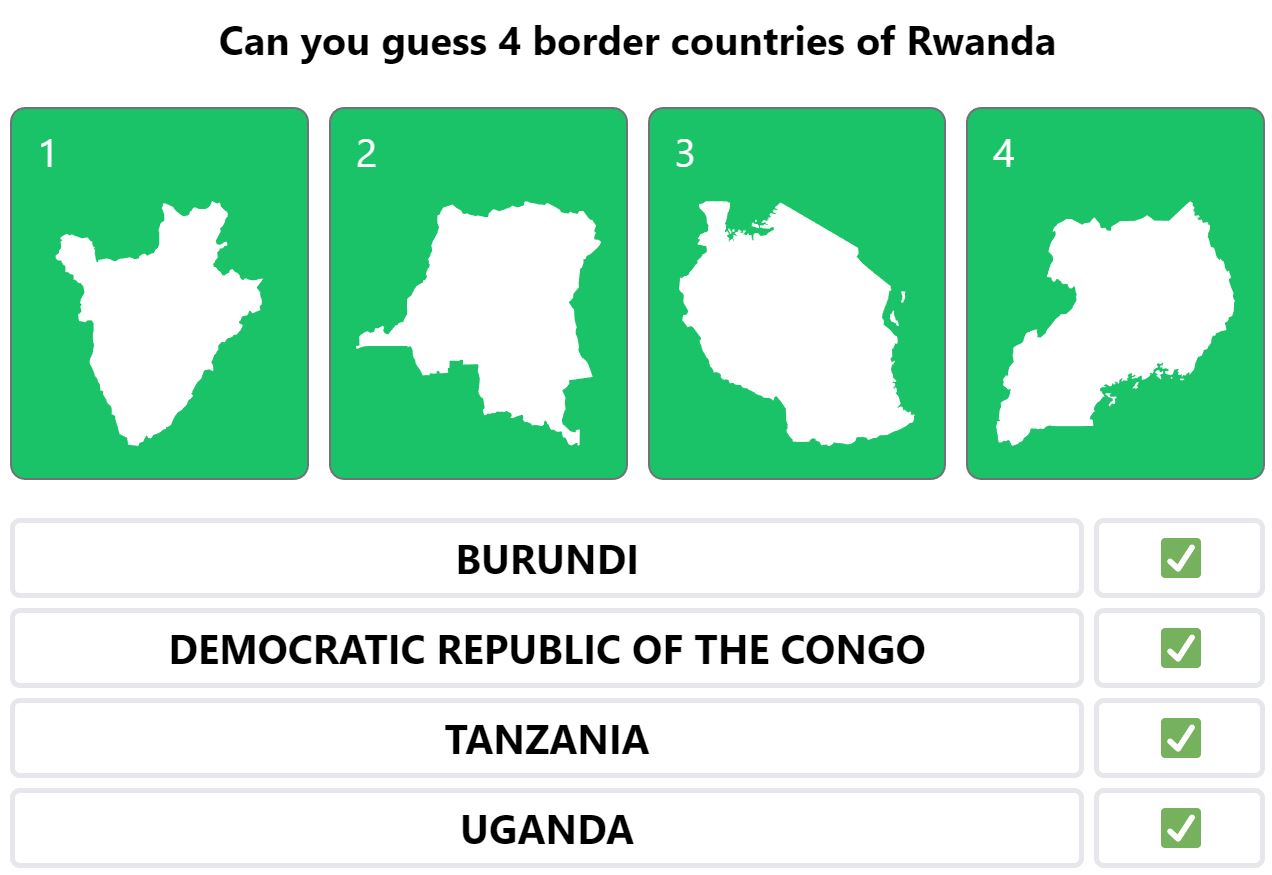 Daily Worldle 453 Bonus Neighbouring Countries Answers - April 19th 2022