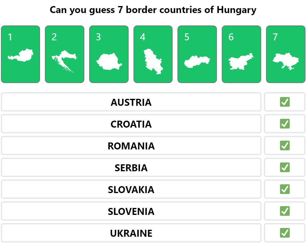 Daily Worldle 471 Bonus Neighbouring Countries Answers - May 7th 2022