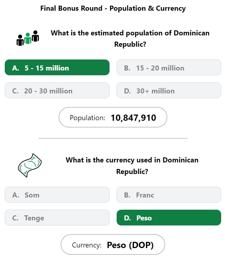 Daily Worldle 474 Bonus Currency & Population Answer - May 10th 2023