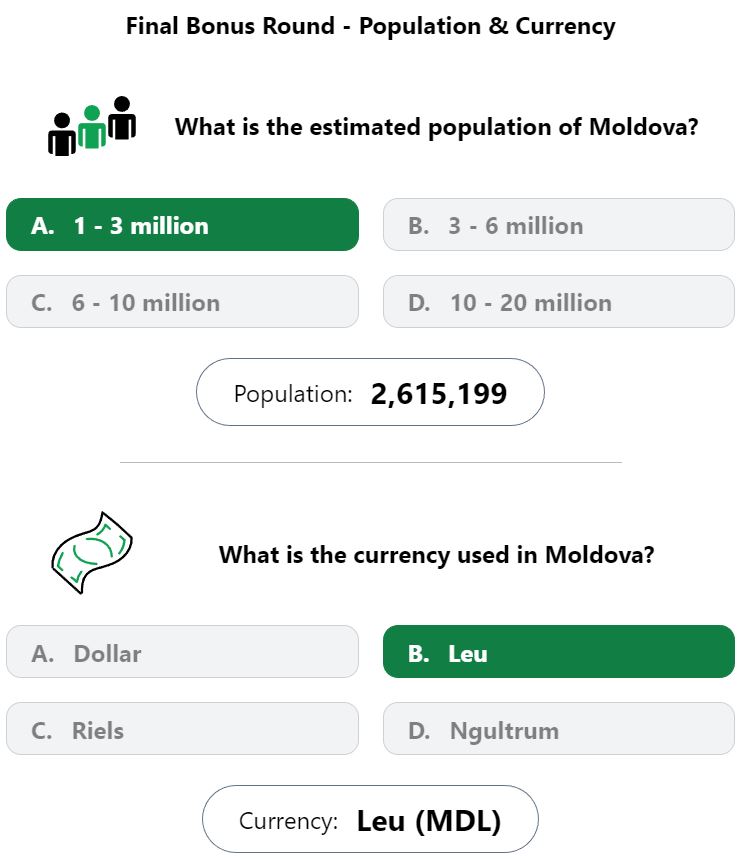 Daily Worldle 494 Bonus Currency & Population Answer - May 30th 2023