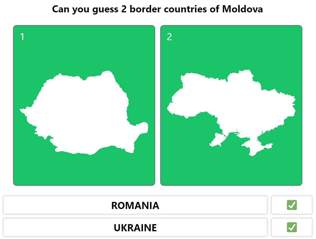 Daily Worldle 494 Bonus Neighbouring Countries Answers - May 30th 2022