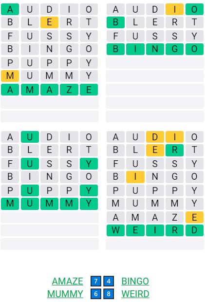 Quordle Feb 16 2022 Answer (2/16/22) – Puzzle 23 - Try Hard Guides