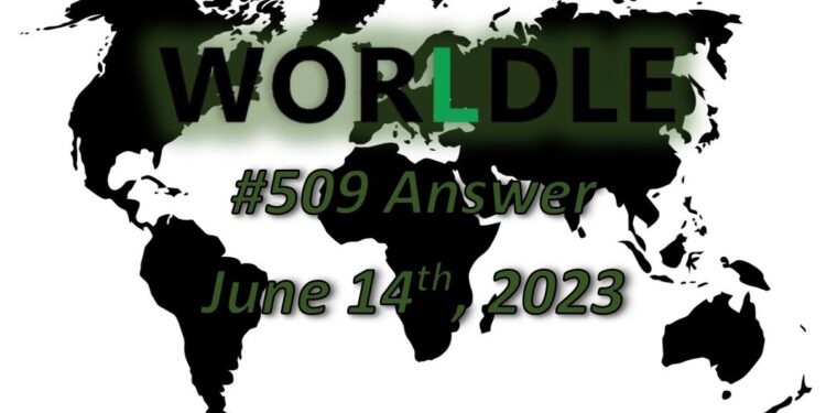 Daily Worldle 509 Answers - June 14th 2023