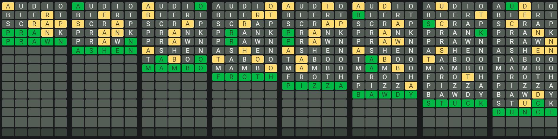 Daily Octordle 548 Sequence Answer - July 26th 2023
