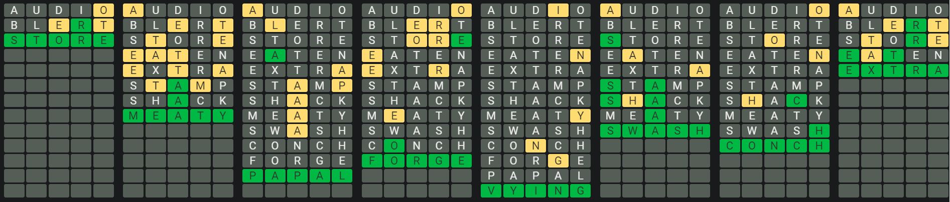 Daily Octordle Answer 548 - July 26th 2023