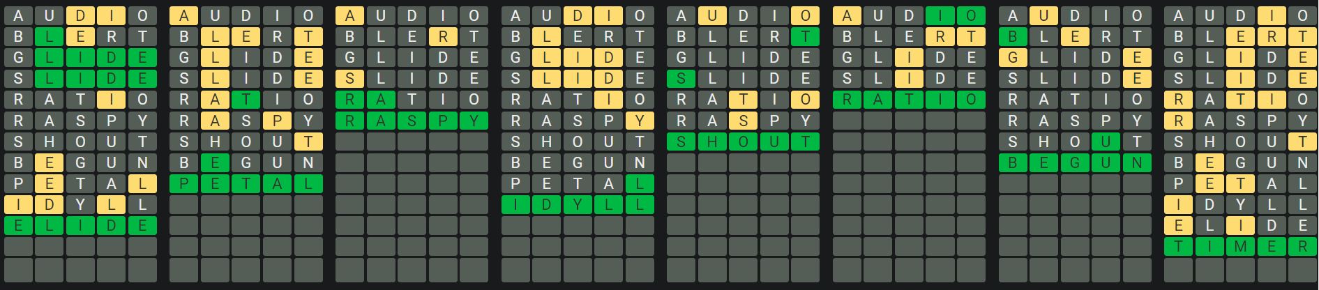 Daily Octordle Answer 553 - July 31st 2023