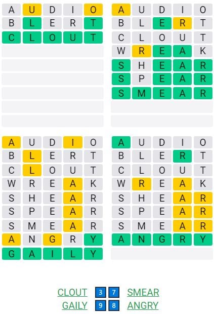 Today's Quordle Puzzle 37 Answer – March 2 2022 4 Daily Words Solution -  Fortnite Insider