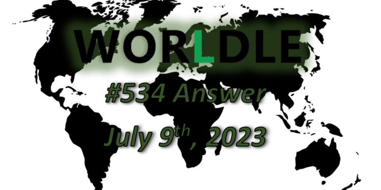 Daily Worldle 534 Answers - July 9th 2023