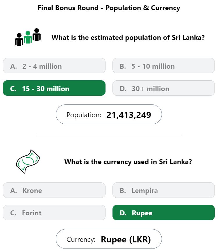 Daily Worldle 554 Bonus Currency & Population Answer - July 29th 2023