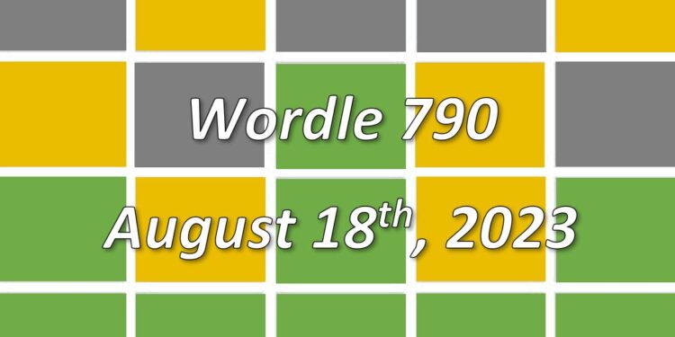 Daily Wordle 790 - 18th August 2023