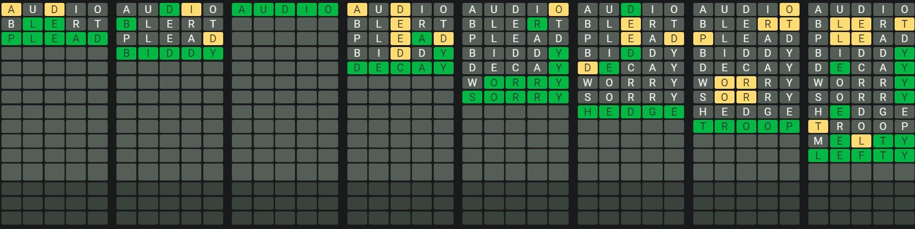 Daily Octordle 583 Sequence Answer - September 2nd 2023