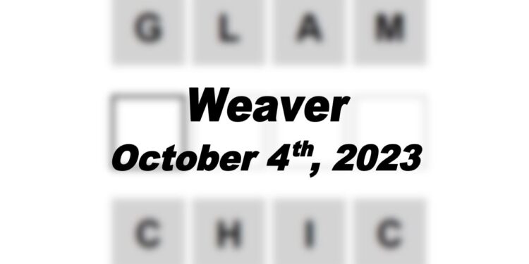 Daily Weaver Answers - 4th October 2023
