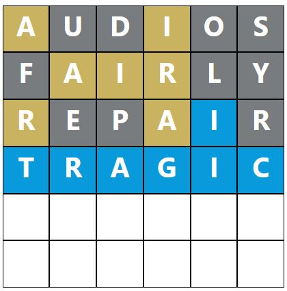 Daily Word Hurdle #1304 Afternoon Answer - 31st October 2023