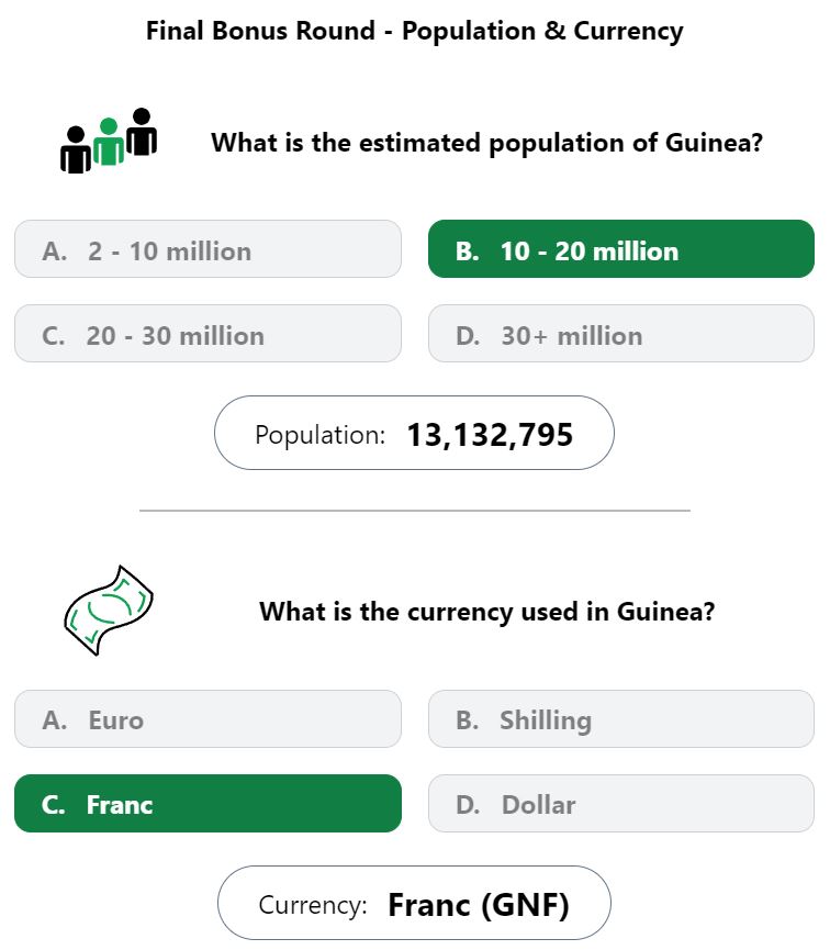 Daily Worldle 646 Bonus Currency & Population Answer - October 29th 2023
