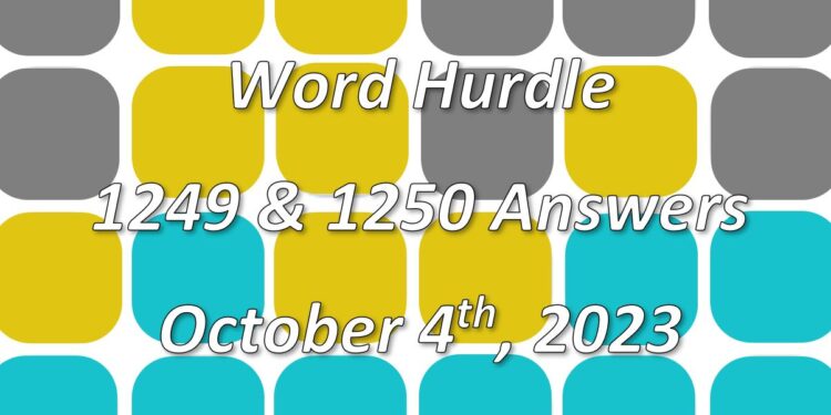Word Hurdle #1249 & #1250 - 4th October 2023