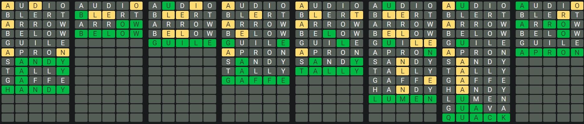 Daily Octordle 669 Sequence Answer - November 24th 2023