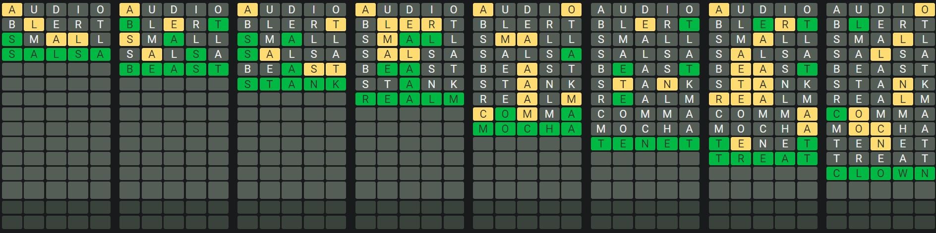Daily Octordle 674 Sequence Answer - November 29th 2023