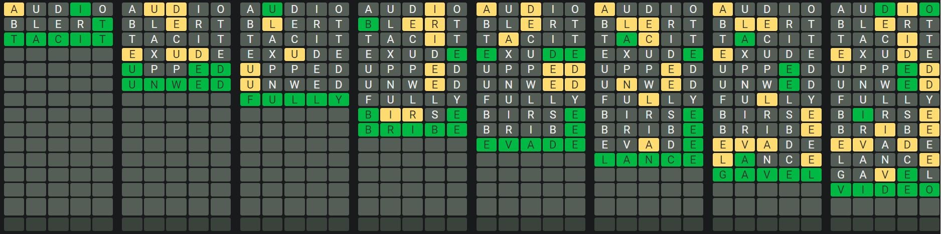 Daily Octordle Answer 669 - November 24th 2023