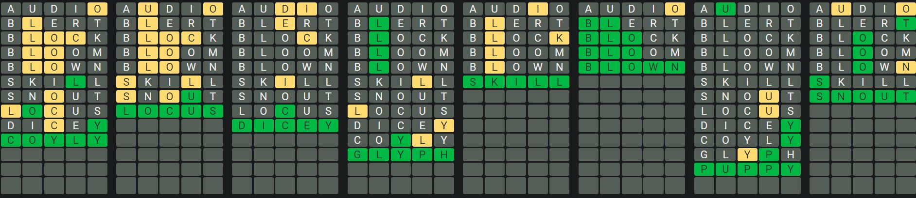 Daily Octordle Answer 674 - November 29th 2023