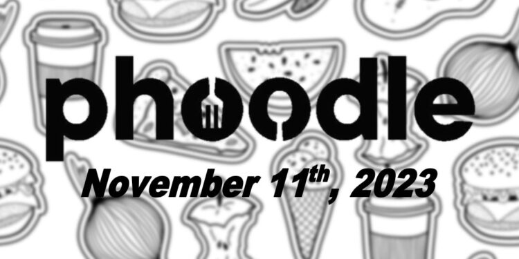 Daily Phoodle - 11th November 2023