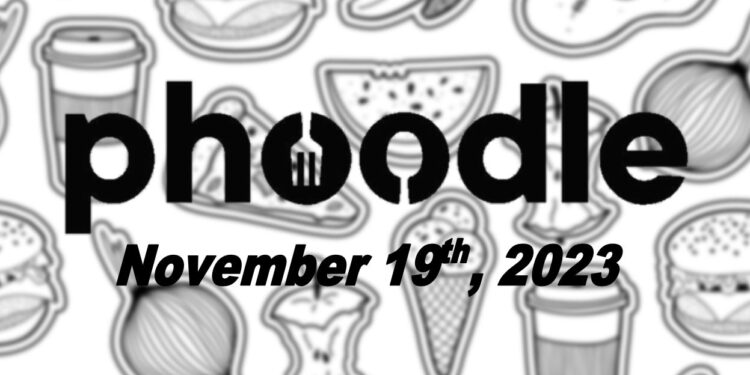 Daily Phoodle - 19th November 2023
