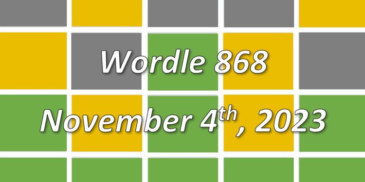 Daily Wordle 868 - 4th November 2023