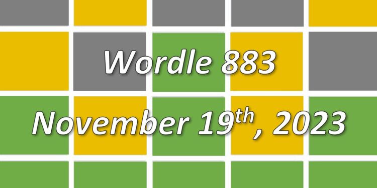 Daily Wordle 883 - 19th November 2023
