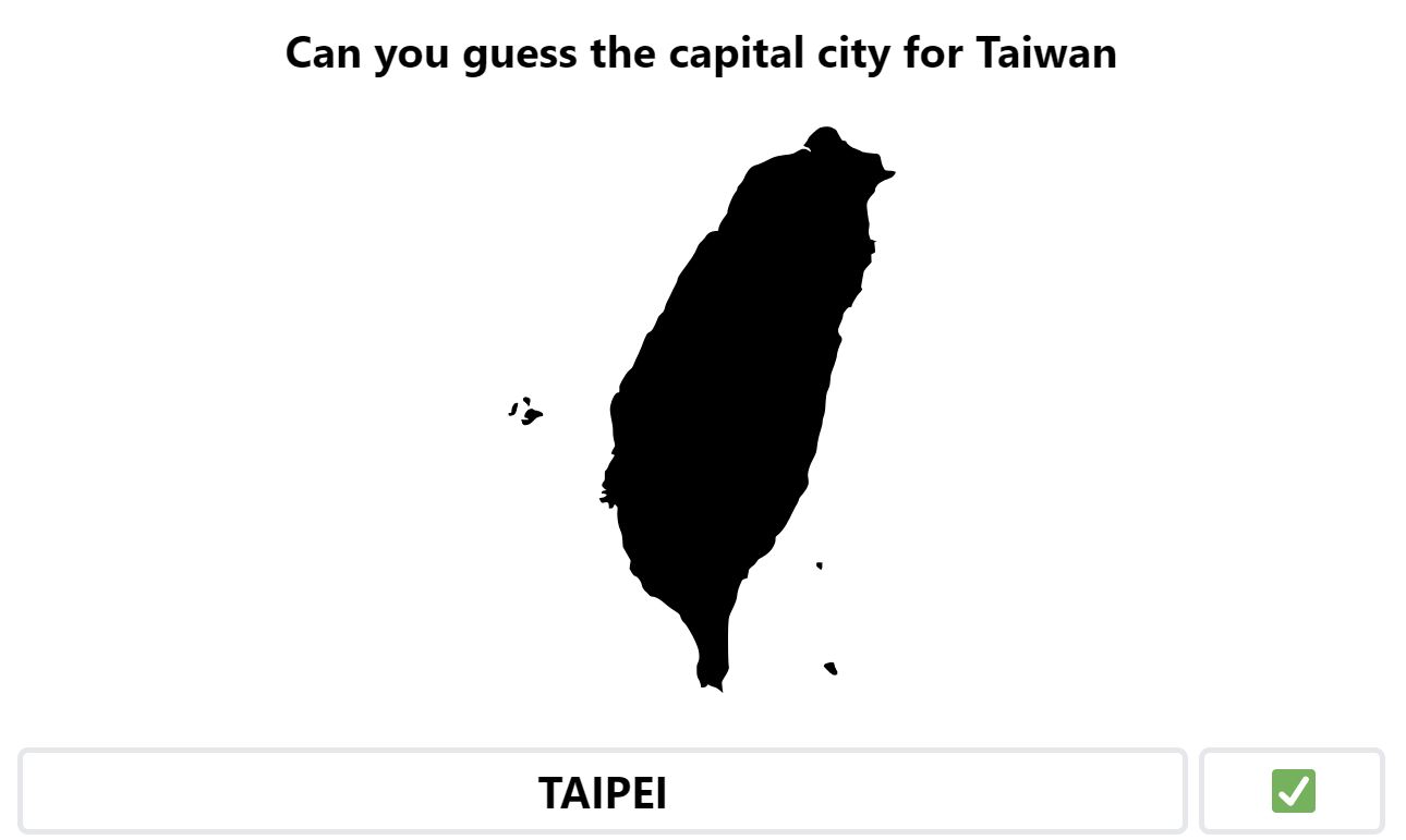 Daily Worldle 650 Bonus Capital City - November 2nd 2023
