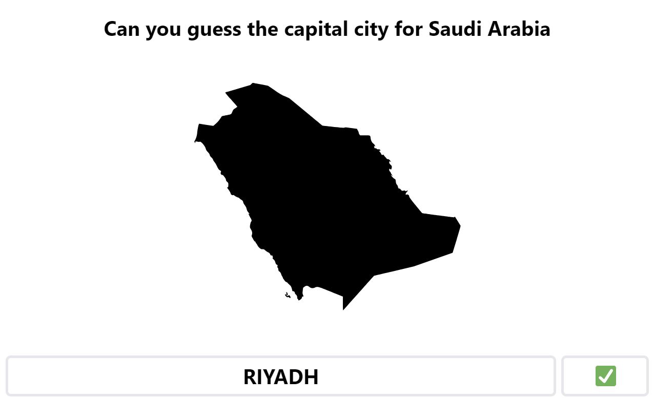 Daily Worldle 653 Bonus Capital City - November 5th 2023