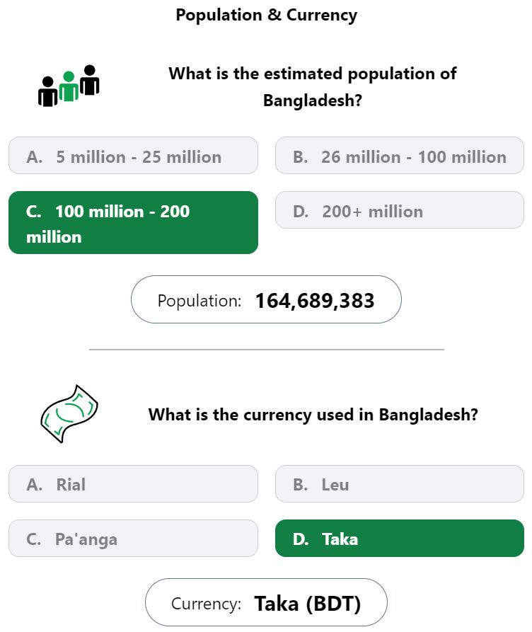 Daily Worldle 676 Bonus Currency & Population Answer - November 28th 2023
