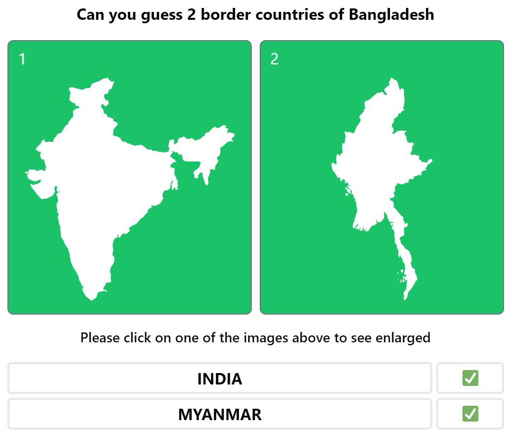 Daily Worldle 676 Bonus Neighbouring Countries Answers - November 28th 2022