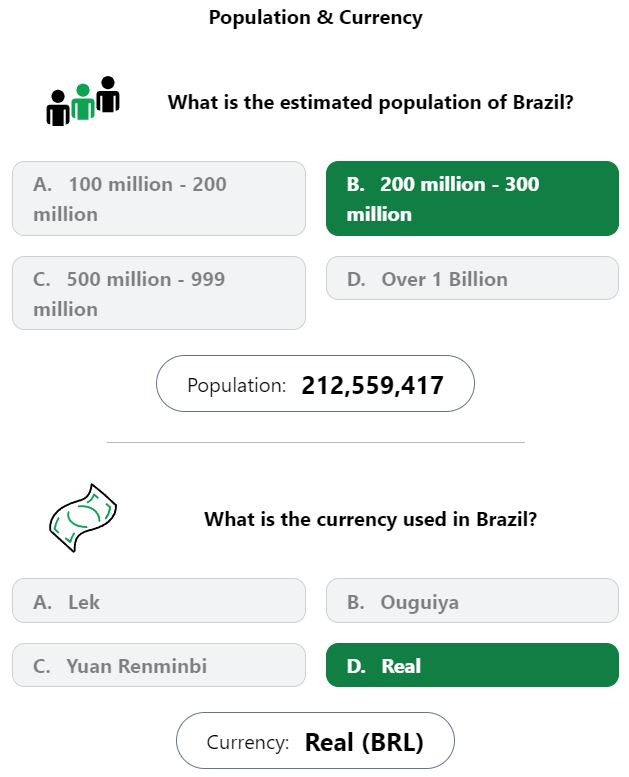 Daily Worldle 678 Bonus Currency & Population Answer - November 30th 2023