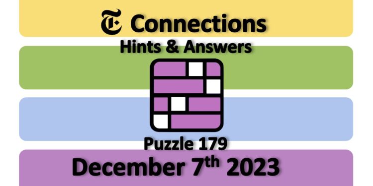 Daily NYT Connections 179 Answers - December 7th 2023