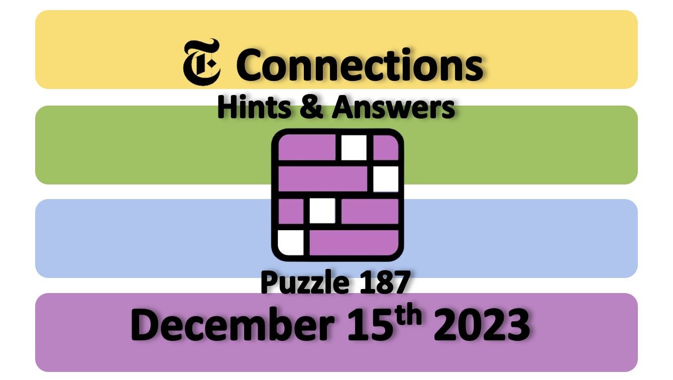 Connections' Hints and Answers for NYT's Tricky Word Game on